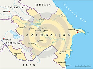 Azerbaijan Political Map