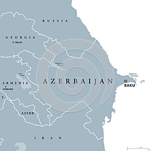 Azerbaijan political map