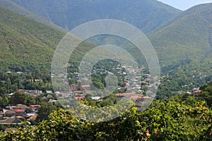 Azerbaijan. Sheki city. Panorama of the city