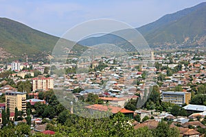 Azerbaijan. Sheki city. Panorama of the city