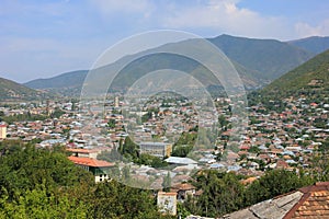 Azerbaijan. Sheki city. Panorama of the city