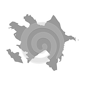 Azerbaijan vector country map silhouette