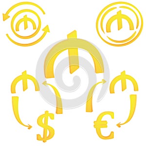 Azerbaijani Manat currency symbol icon of Azerbaijan