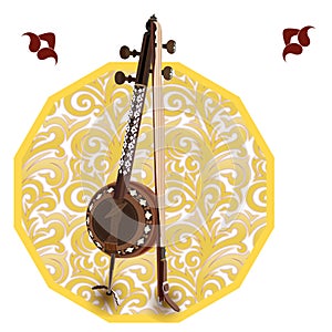 Azerbaijani musical instrument kamancha vector graphic