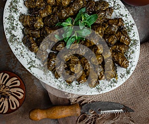 Azeri national dolma top view