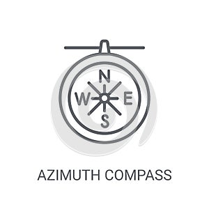 Azimuth compass icon. Trendy Azimuth compass logo concept on whi photo
