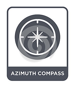 azimuth compass icon in trendy design style. azimuth compass icon isolated on white background. azimuth compass vector icon simple photo