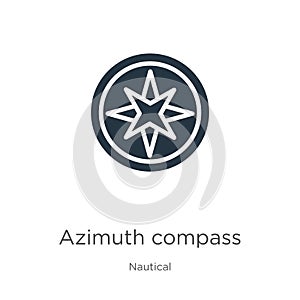 Azimuth compass icon vector. Trendy flat azimuth compass icon from nautical collection isolated on white background. Vector photo