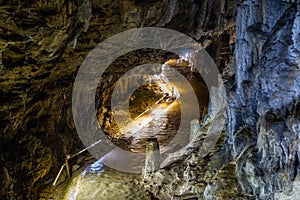 Azish or Azishskaya cave in Adigeya, Russia