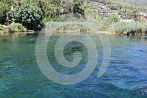 Azmak river in Akyaka district of Mugla.