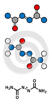 Azodicarbonamide food additive molecule. Used in bread production as flour improving agent and as blowing agent in the production photo