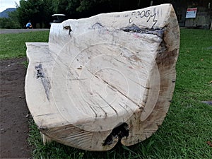 Azores wood seat at Furnas