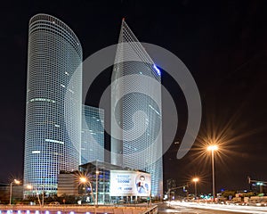 Azrieli Center Towers in Downtown Tel Aviv