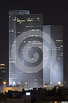 Azrieli tower in night