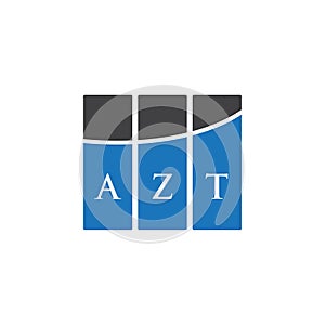 AZT letter logo design on black background. AZT creative initials letter logo concept. AZT letter design photo