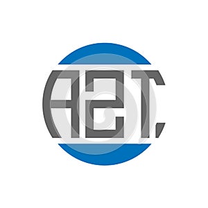 AZT letter logo design on white background. AZT creative initials circle logo concept. AZT letter design