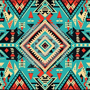 Aztec background, design seamless pattern