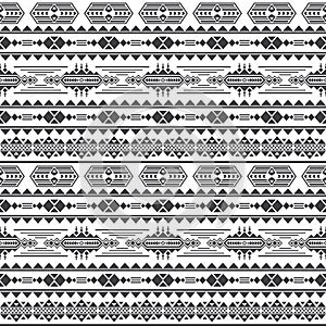 Aztec culture vector seamless pattern. Mexican maya endless background