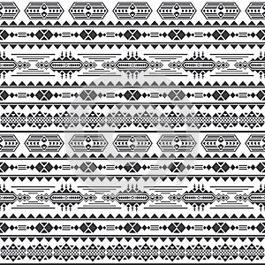 Aztec culture vector seamless pattern. Mexican maya endless background photo