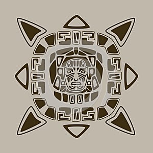 Aztec face design