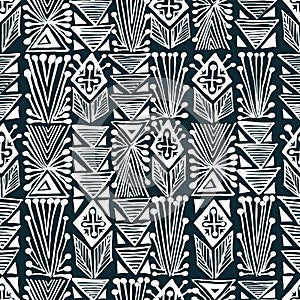 Aztec flowers pattern