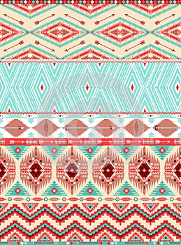 Aztec geometric seamless pattern photo