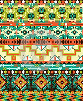 Aztec geometric seamless pattern photo