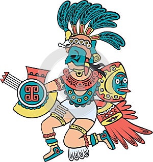 Aztec god, color version