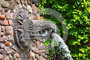 Aztec god known as quetzalcoatl, mexico city, mexico. I