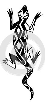 Aztec lizard tattoo