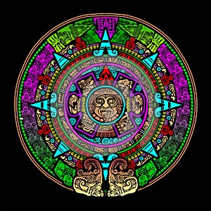 Aztec Mayan calendar design