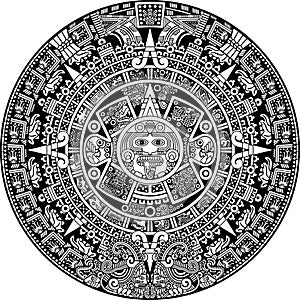 Aztec Mayan Calendar vectorized photo