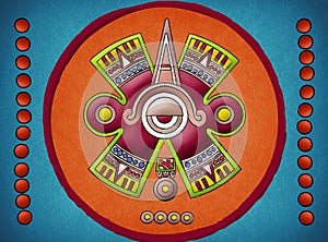 Aztec Mayan Symbol illustration Codex style.