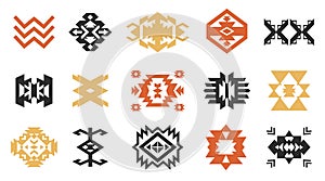 Aztec Navajo Shapes Set Southwestern Art Symbols