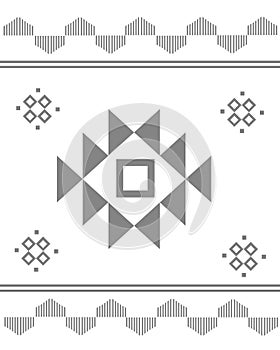 Aztec pattern abrstrac