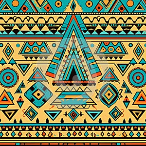 Aztec Patterns background, design seamless pattern