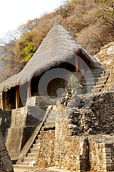 Aztec pyramid of Malinalco, near toluca city, mexico II