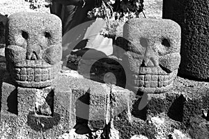 Aztec skulls in mixquic, Day of the dead, mexico city I