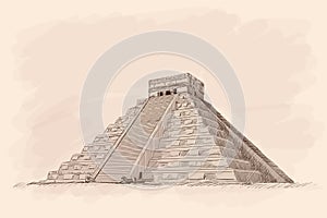 Aztec Stone Pyramid.