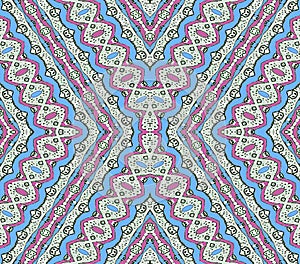 Aztec Style Pattern in Pastel Colors