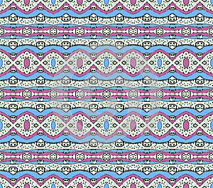 Aztec Style Pattern in Pastel Colors