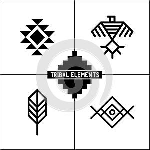 Aztec Tribal Elements Icons