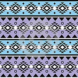 Aztec tribal geometric seamless vector pattern, Navajo