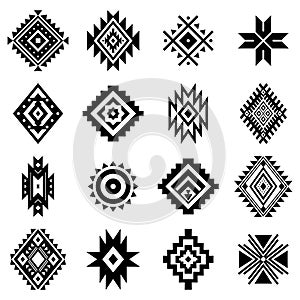 Aztec vector elements, ethnic ornaments. photo