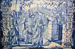 Azulejo in the Monastery of Santa Cruz (Coimbra)