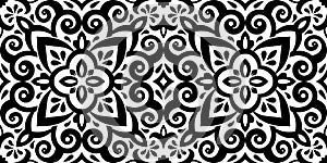 Azulejos Tile Vector Seamless Pattern photo