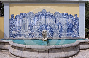 Azulejos Portuguese tiles at the Museu Condes de Castro GuimarÃ£es