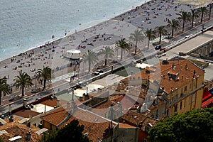 Azur coast beach, Nice, France