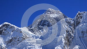 Azure blue sky over Mount Everest