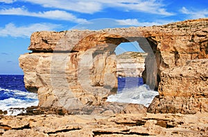 Azure (blue) window, Gozo, Malta